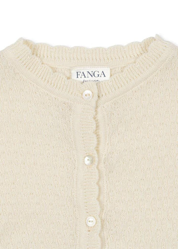 Cardigan Venti Pointelle - Antique White